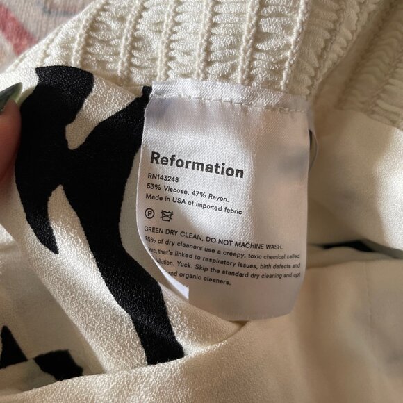 Reformation Tie Shoulder Ellora Top in "Pinto" - Picture 4 of 5